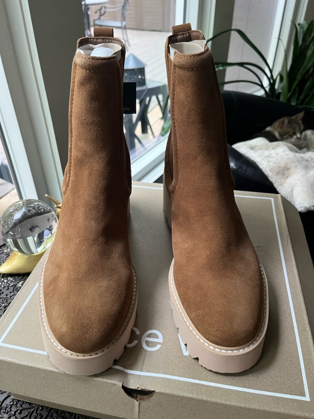 DOLCE VITA HAWK H2O BOOTIES IN DARK BROWN SUEDE 9.5 - Picture 6 of 9